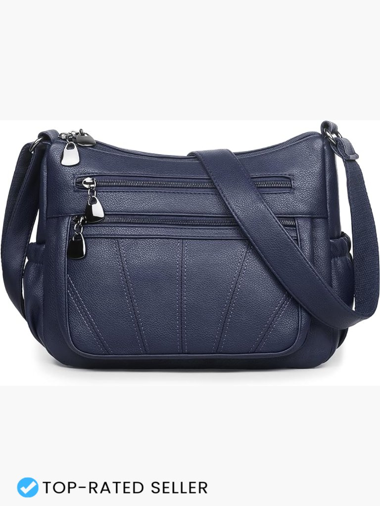 Soft Pu Leather Satchel Crossbody Bag Medium Roomy Handbag Tote Top Handle